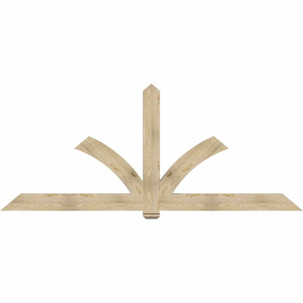 Ekena Millwork Redmond Rough Sawn Timber Gable Bracket, Douglas Fir, 108"W x 45"H x 4"D x 6"F, 10/12 Pitch GBW108X45X0406RED00RDF - main
